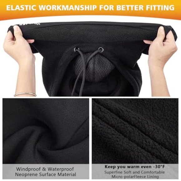 Double Thickened Fleece Balaclava Full Face Mask Winter Ski Cycling main image 4
